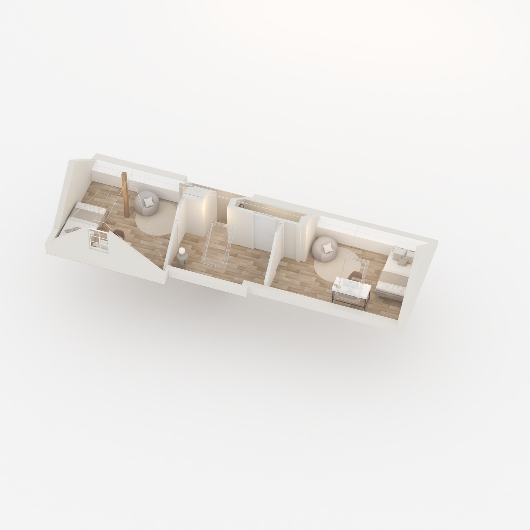 3D vizualizacija — palėpė