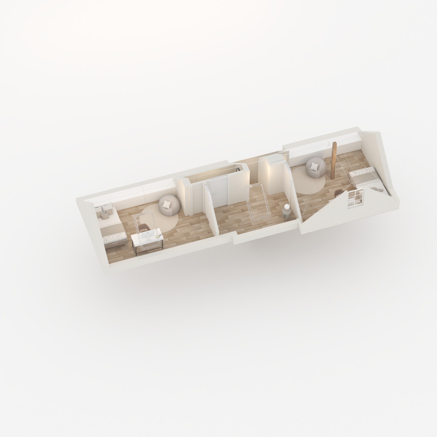 3D vizualizacija — palėpė